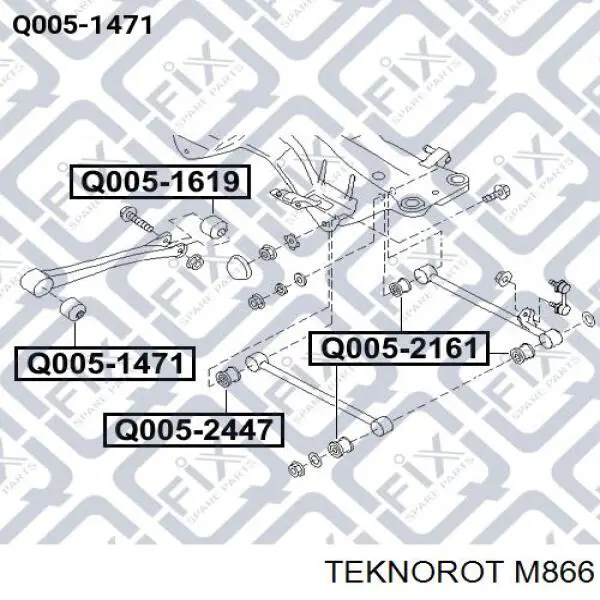 Стойка стабилизатора, переднего, правая Teknorot M866