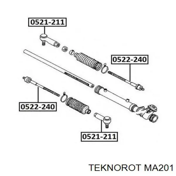 Наконечник рулевой тяги Teknorot MA201