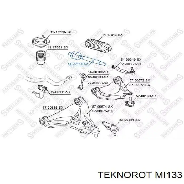 Рулевая тяга Teknorot MI133 цена, от 7.14 USD