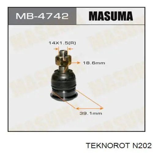 Шаровая опора, нижняя Teknorot N202 цена, от 7.16 USD