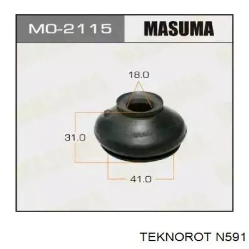 Шаровая опора задней подвески нижняя Teknorot N591 цена, от 12.60 USD