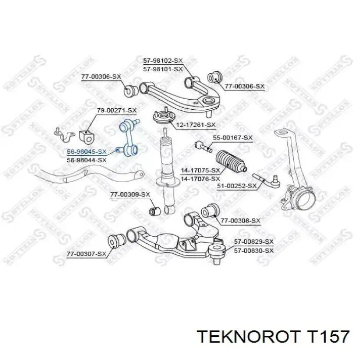 Линк стабилизатора, переднего, левый Teknorot T157 цена, от 9.98 USD