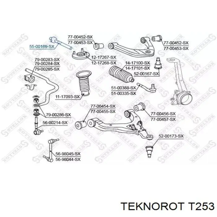 Рулевая тяга Teknorot T253 цена, от 9.28 USD