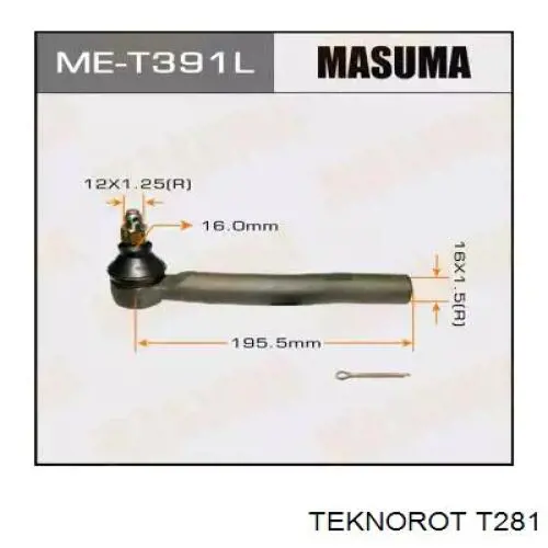 Рулевой наконечник Teknorot T281 цена, от 11.80 USD