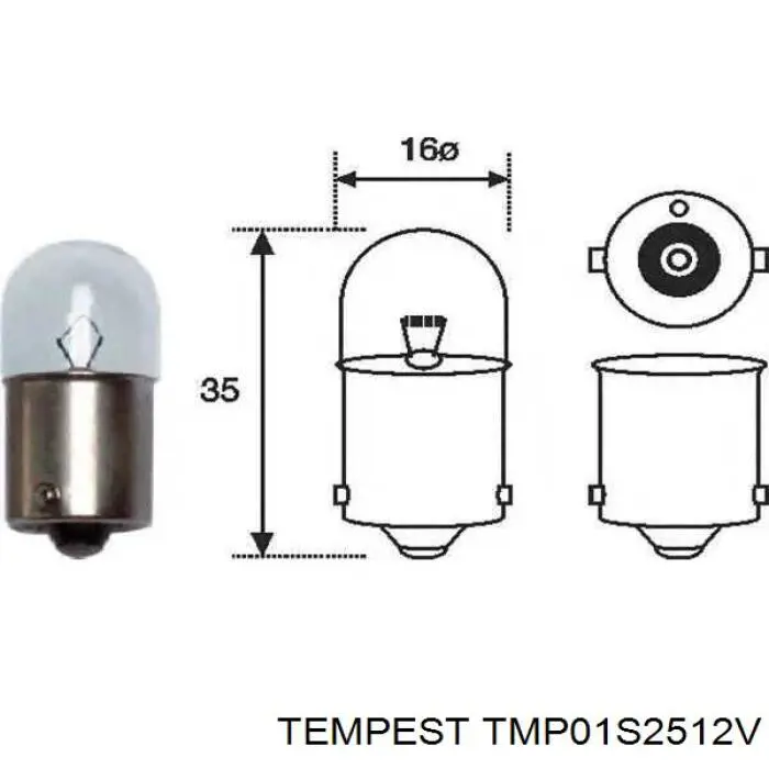 Лампочка TMP01S2512V Tempest