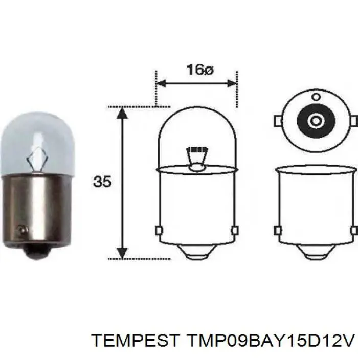 tmp-09BAY15d-12V Tempest lâmpada