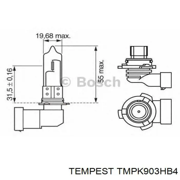 Лампочка галогенная TMPK903HB4 Tempest