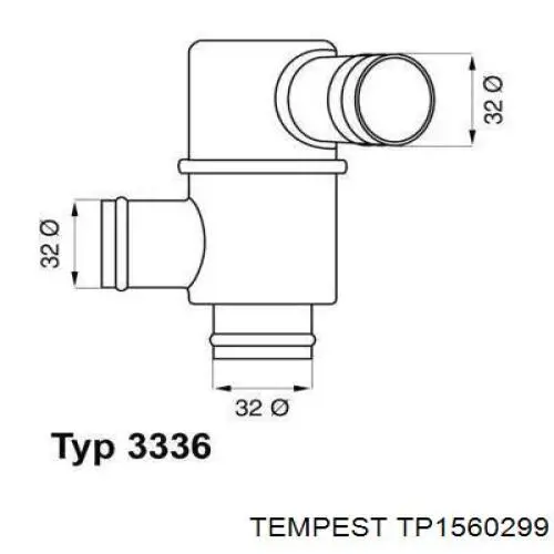 Купить TP1560299 Tempest Радиатор водяной