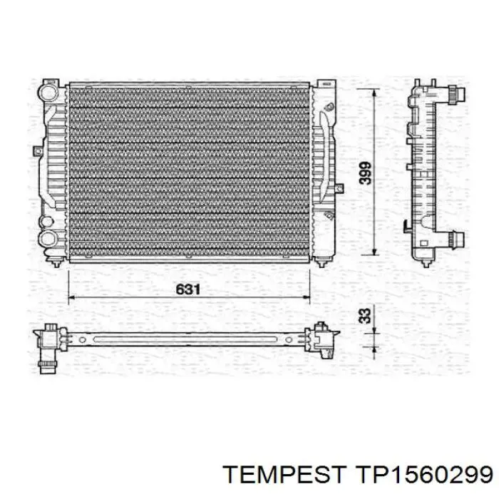 Радиатор TP1560299 Tempest