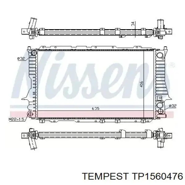 TP1560476 Tempest Радиатор основной