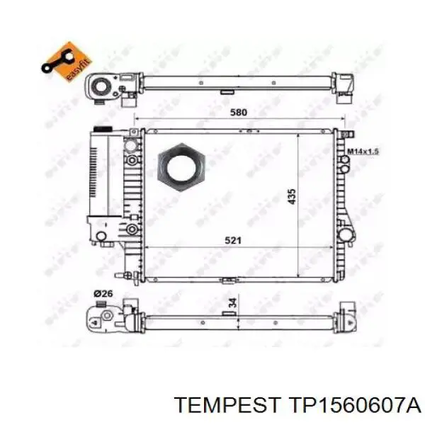 Радиатор TP1560607A Tempest