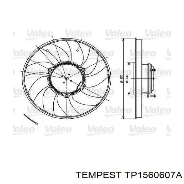 Радиатор охлаждения двигателя Tempest TP1560607A цена, от 83.56 USD