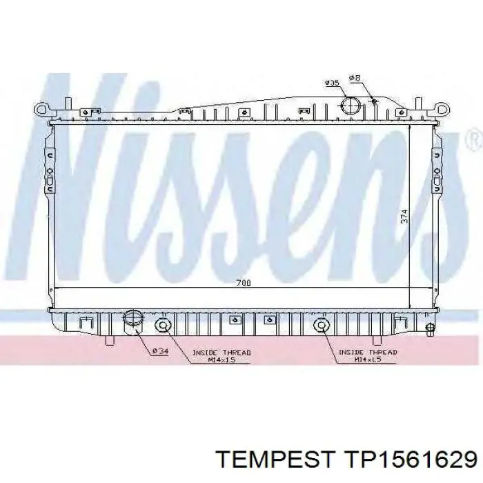 TP1561629 Tempest Радиатор основной