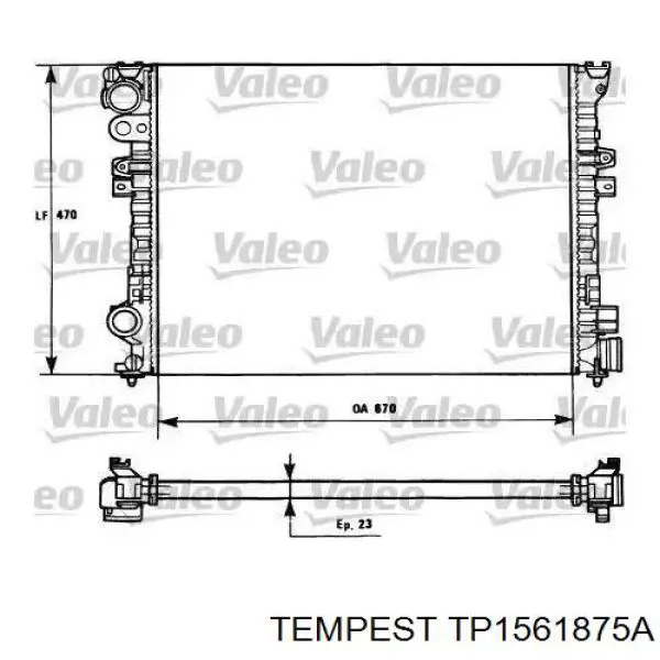 Радиатор TP1561875A Tempest