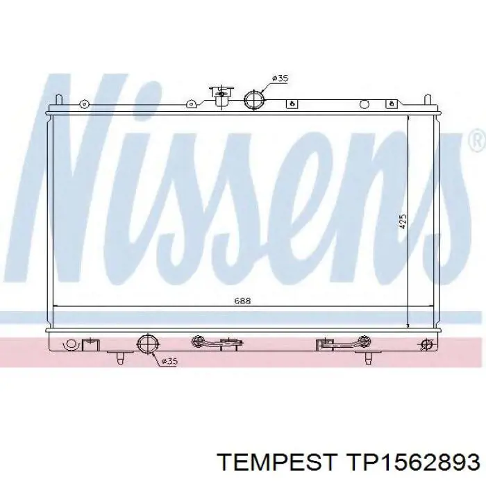 Радиатор охлаждения двигателя Tempest TP1562893 цена, от 79.48 USD