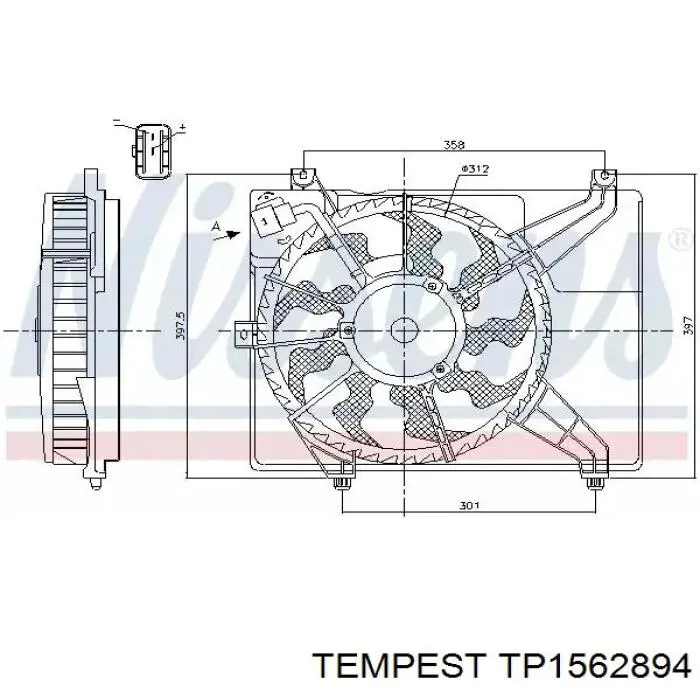 Купить TP1562894 Tempest Радиатор водяной