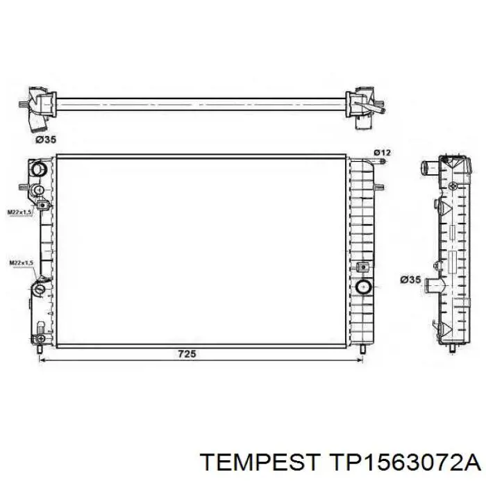 Радиатор TP1563072A Tempest