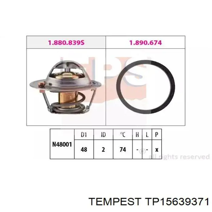 Радиатор охлаждения двигателя Tempest TP15639371 цена, от 33.04 USD