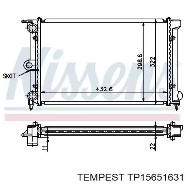 Радиатор TP15651631 Tempest