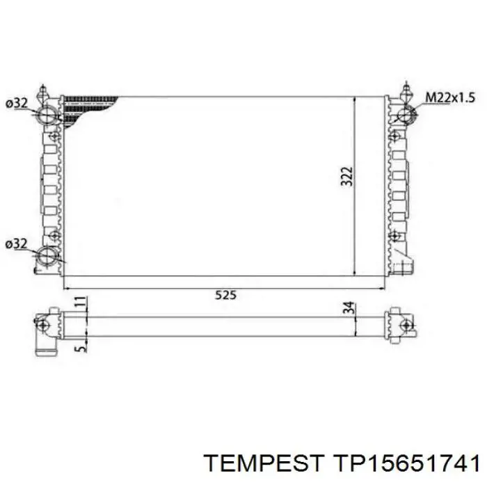 TP15651741 Tempest Радиатор основной