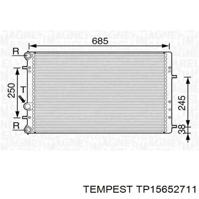 Купить TP15652711 Tempest Радиатор водяной