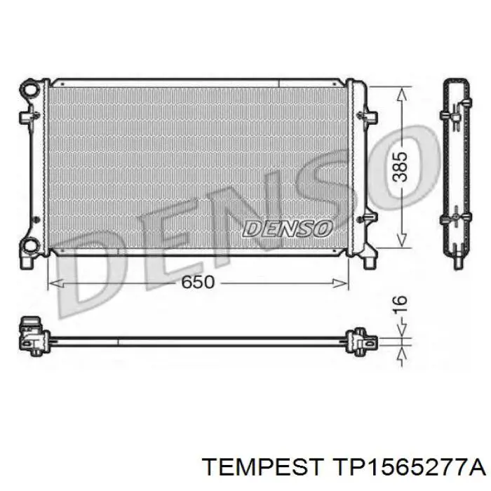 Купить TP1565277A Tempest Радиатор водяной
