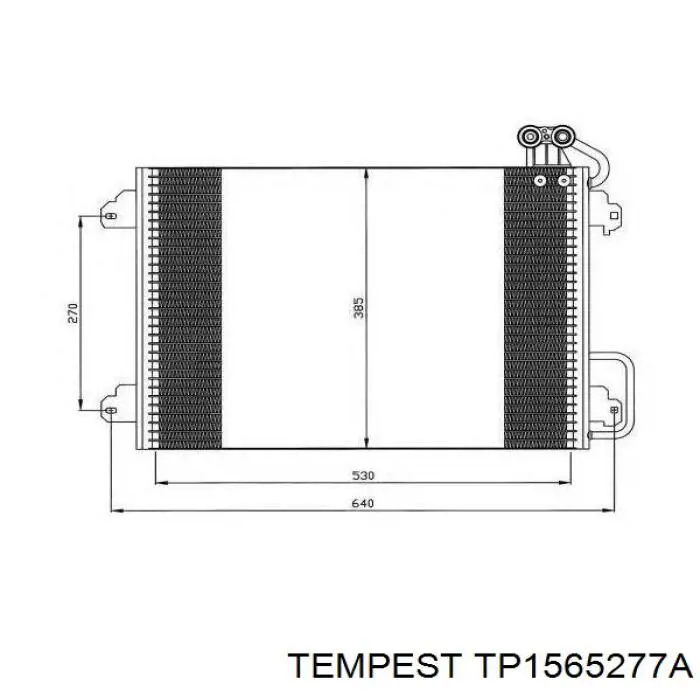 Радиатор охлаждения двигателя Tempest TP1565277A цена, от 42.07 USD