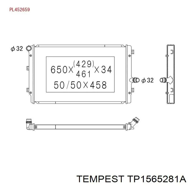 Радиатор TP1565281A Tempest