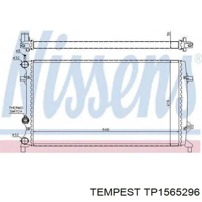 Радиатор TP1565296 Tempest