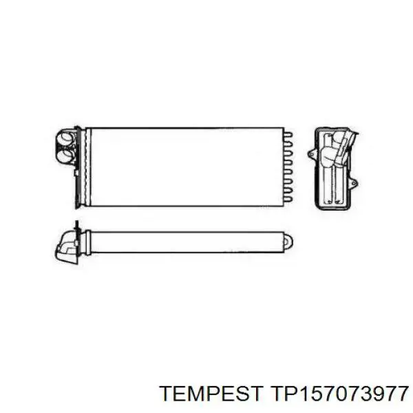 Радиатор печки (отопителя) Tempest TP157073977 цена, от 16.87 USD