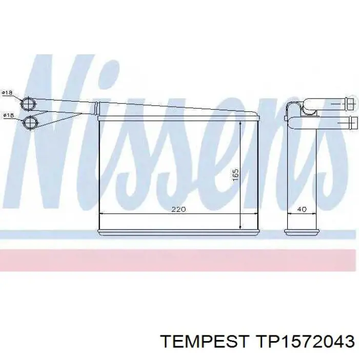 Радиатор печки TP1572043 Tempest