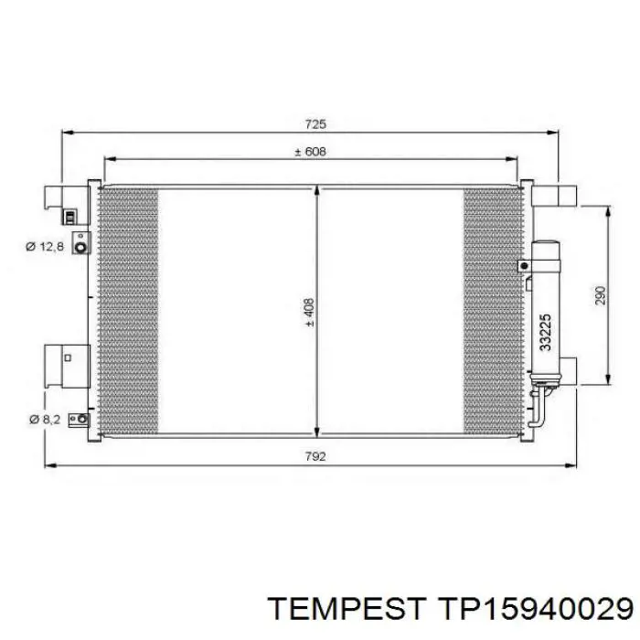 TP15940029 Tempest Radiador de aparelho de ar condicionado