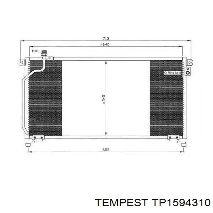 Конденсатор кондиционера Tempest TP1594310 цена, от 63.06 USD