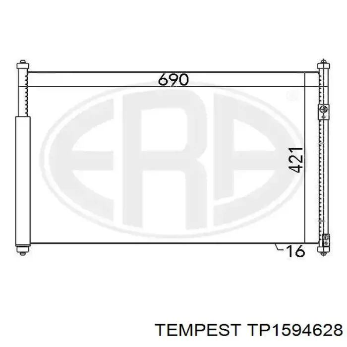 Радиатор кондиционера TP1594628 Tempest