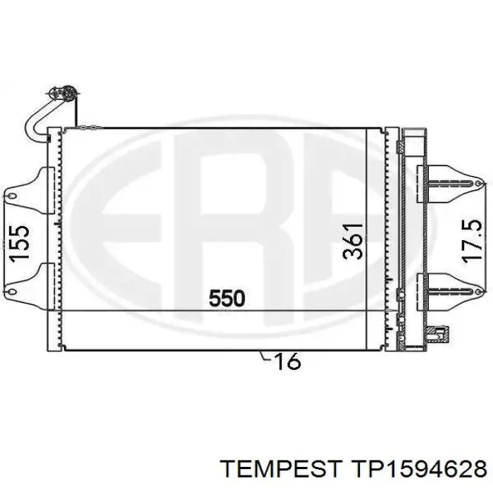 Купить TP1594628 Tempest Радиатор системы охлаждения кондиционера