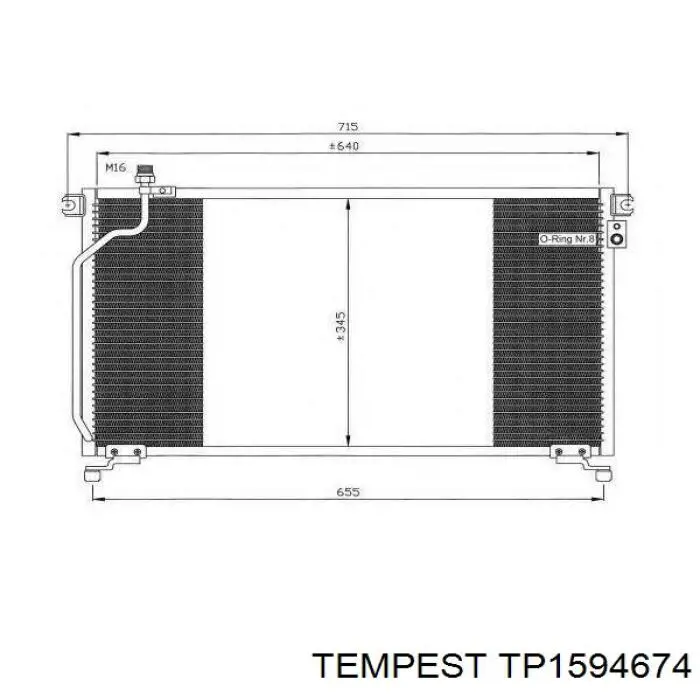 TP1594674 Tempest radiador de aparelho de ar condicionado