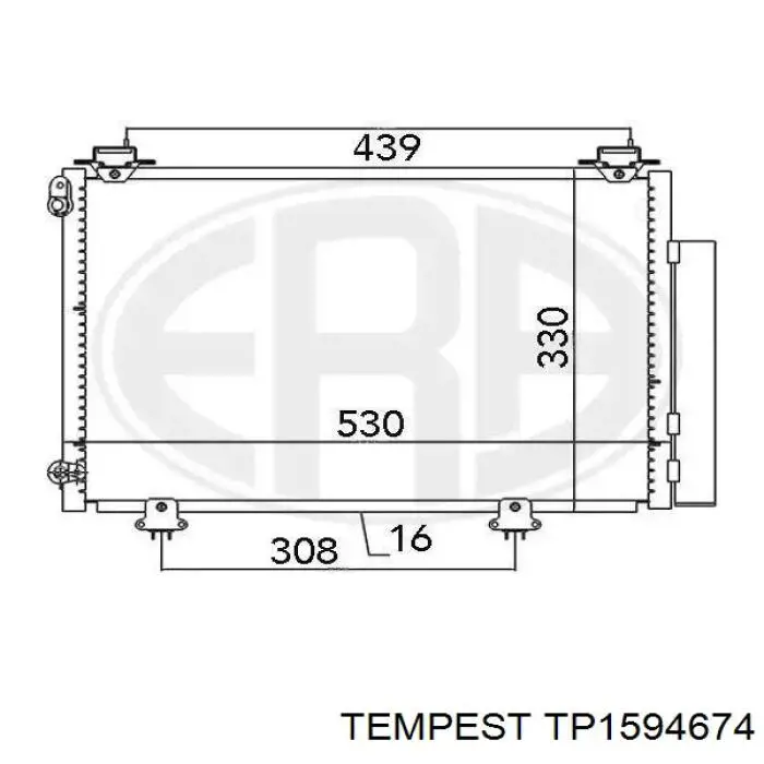 Радиатор кондиционера TP1594674 Tempest