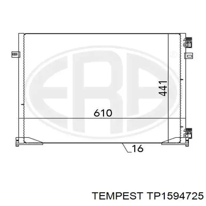 Радиатор кондиционера TP1594725 Tempest