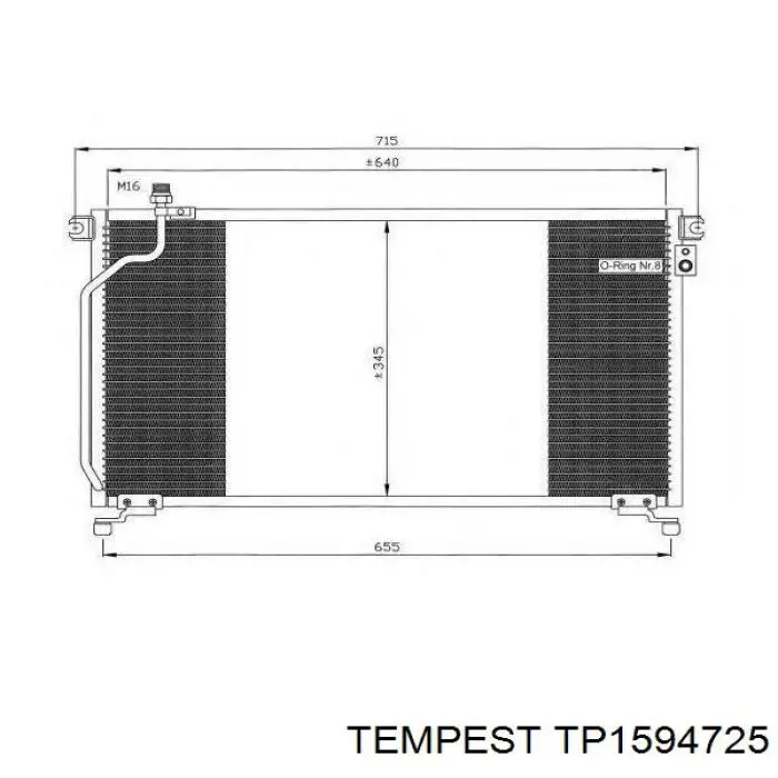 Конденсатор кондиционера Tempest TP1594725 цена, от 65.16 USD