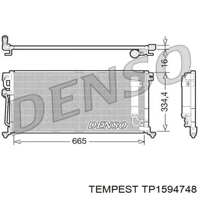 TP1594748 Tempest радиатор кондиционера