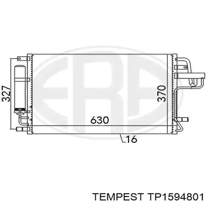TP.1594801 Tempest радиатор кондиционера