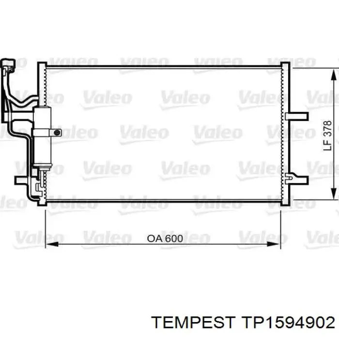 Радіатор кондиціонера TP1594902 Tempest