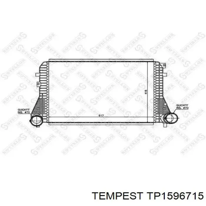 TP1596715 Tempest Охладитель наддувочного воздуха