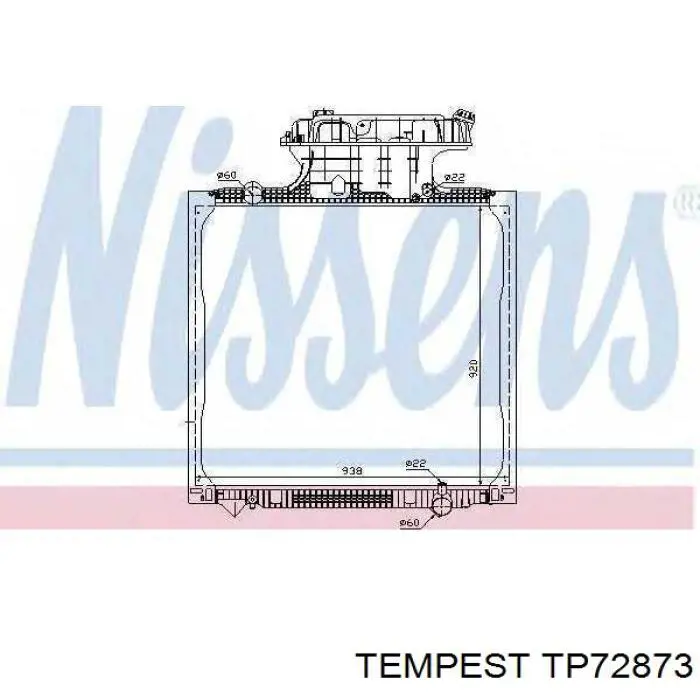 Купить TP72873 Tempest Радиатор водяной