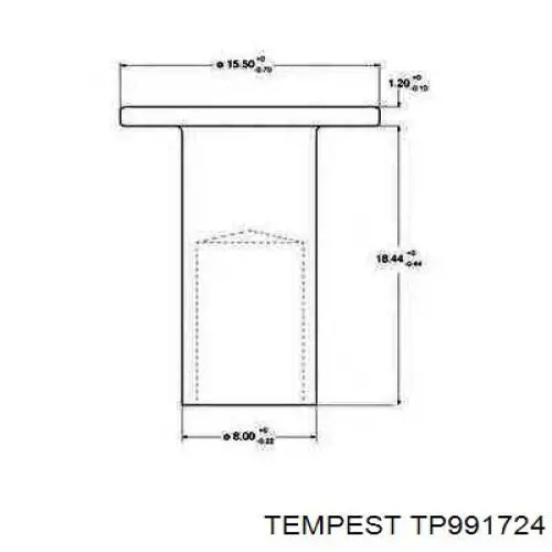 TP 99.17.24 Tempest заклепка накладки барабанных колодок