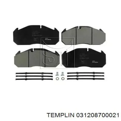 Передние тормозные колодки 031208700021 Templin