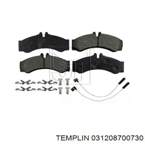 Передние тормозные колодки 031208700730 Templin