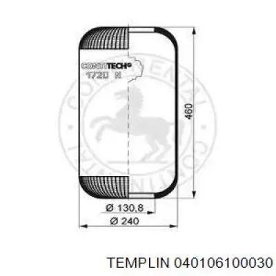 Пневмоподушка (пневморессора) моста переднего MERCEDES 6553270001