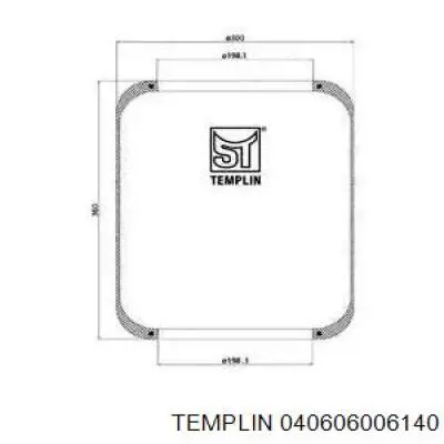 04.060.6006.140 Templin coxim pneumático (suspensão de lâminas pneumática do eixo)