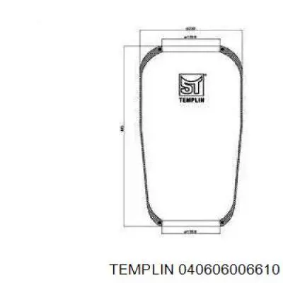 Пневмоподушка (пневморессора) моста 040606006610 Templin